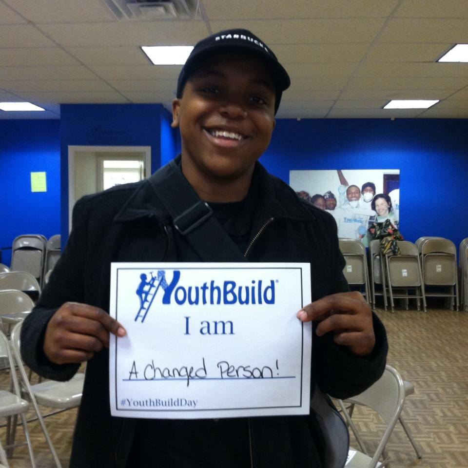 Brittany reps YouthBuild in her Starbucks barista cap.  She reports that Starbucks is a supportive environment, just like YouthBuild.  